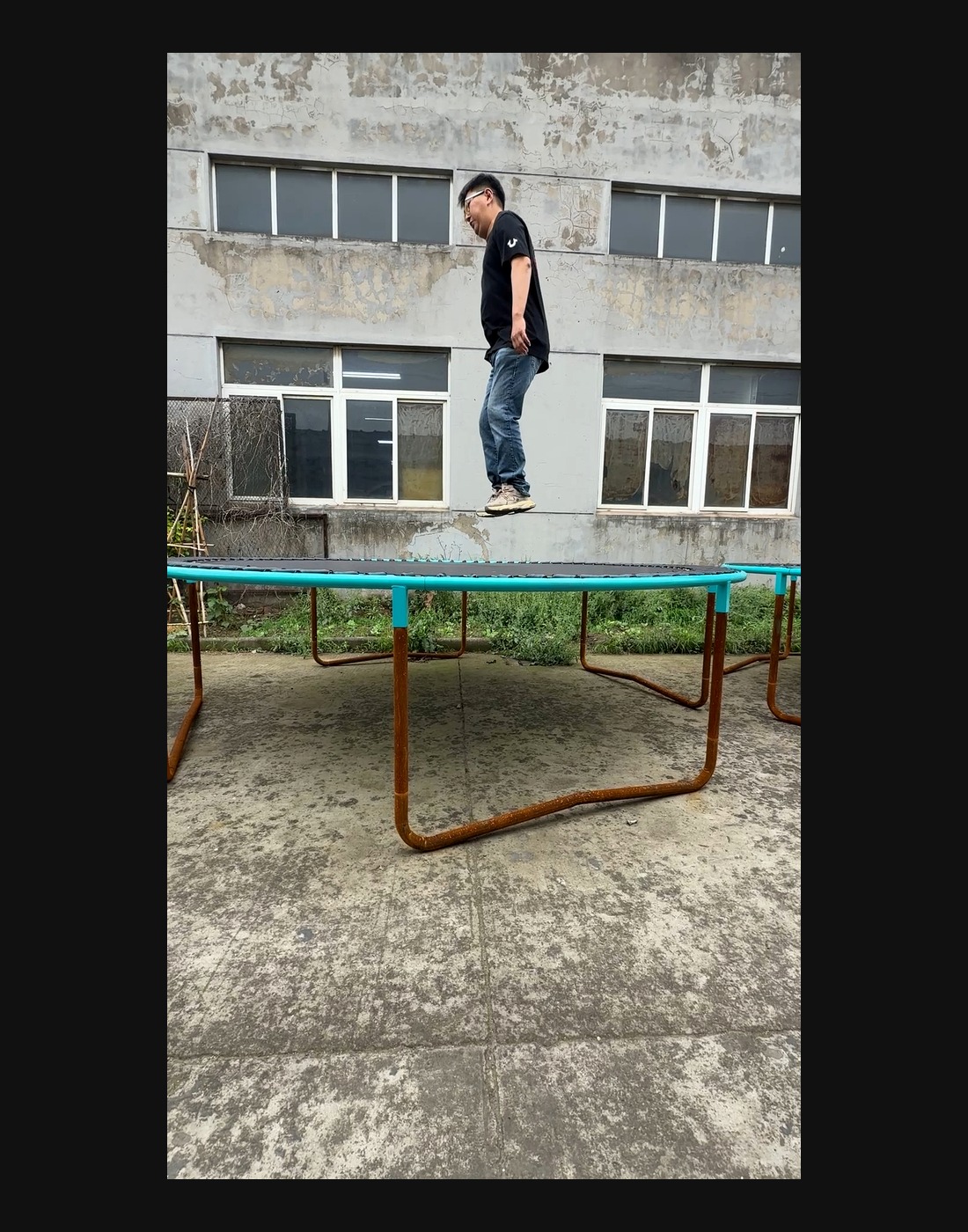 Trampoline Lab report cycle end frame with overlay data