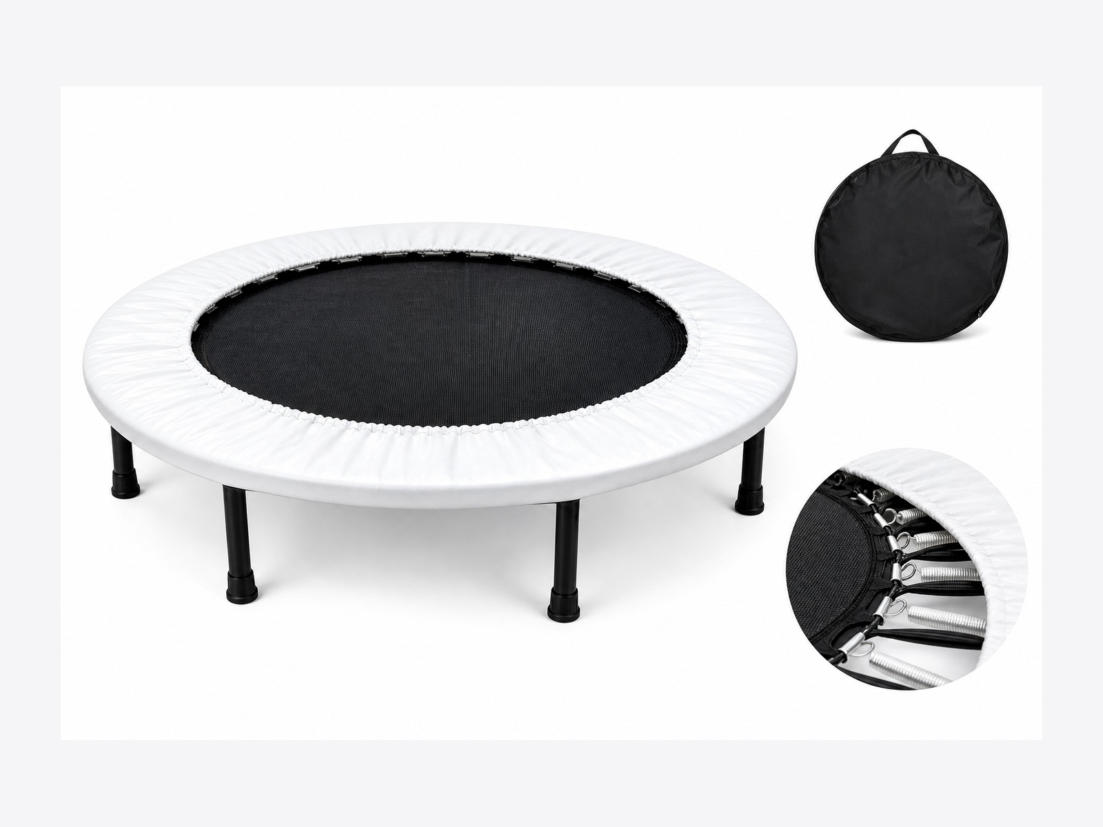 Trampoline fitness a pieds pliables